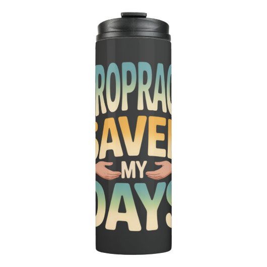 Chiropractic Healing and Back Pain Relief Thermosbecher (Vorderseite)