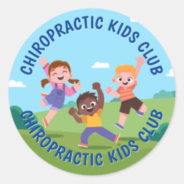 Chiropractic Kids Club Klassischer Rundaufkleber Runder Aufkleber