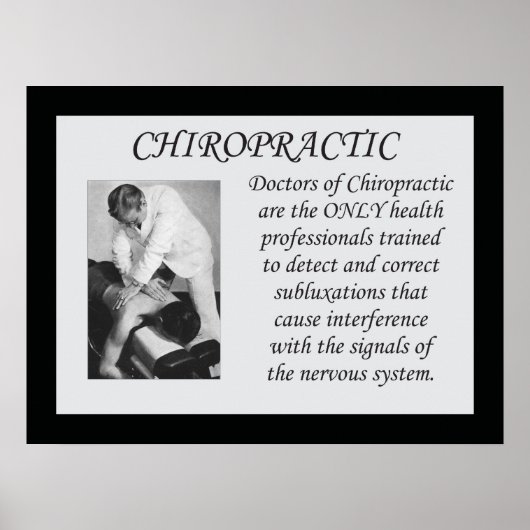 Chiropractic korrigiert Subluxation Quote Poster (Vorne)