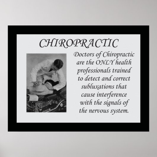 Chiropractic korrigiert Subluxation Quote Poster (Vorne)
