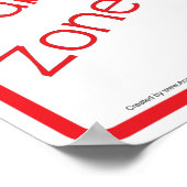 Chiropractic No Subluxation Zone Wall Sign Poster (Ecke)