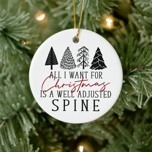 Chiropractic Ornament, Chiropractic Christmas Keramik Ornament (Baum)
