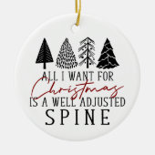 Chiropractic Ornament, Chiropractic Christmas Keramik Ornament (Vorne)