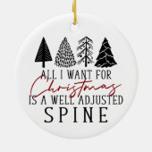 Chiropractic Ornament, Chiropractic Christmas Keramik Ornament (Hinten)