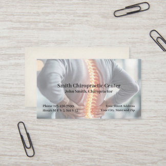 Chiropractic Pain Management Clinic Business Card Visitenkarte