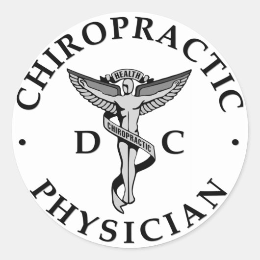 Chiropractic Physician Logo-Aufkleber Runder Aufkleber (Vorderseite)
