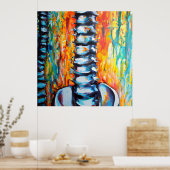 Chiropractic Print: Abstrakte Öldruckspalte Poster (Küche)