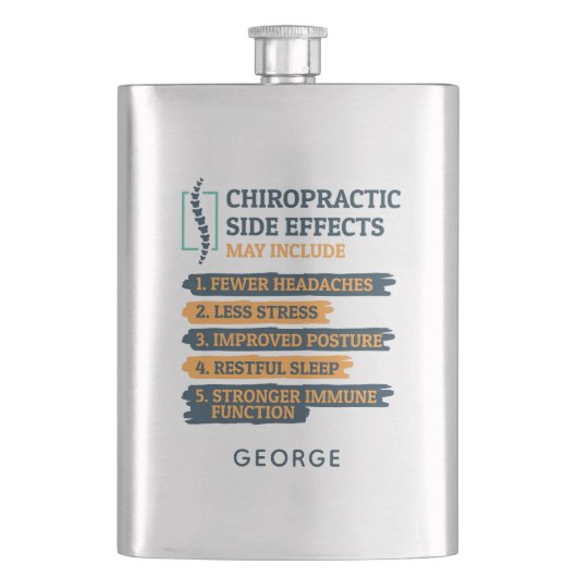 Chiropractic Side Effects Gag Flachmann (Vorderseite)