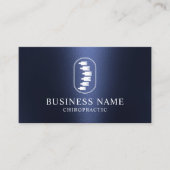 Chiropractic Spine Logo Navy Blue Chiropractor Visitenkarte (Vorderseite)