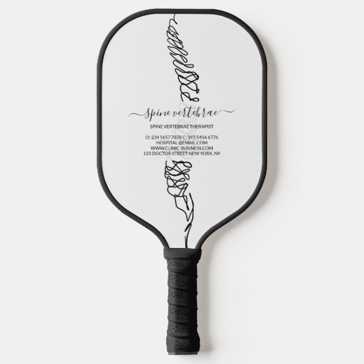 Chiropractic Spine Logo Pickleball Schläger (Vorderseite)