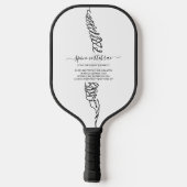 Chiropractic Spine Logo Pickleball Schläger (Rückseite)