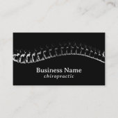 Chiropractic Spine Therapeut Black Chiropraktor Visitenkarte (Vorderseite)