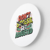 Chiropractic Stress Relief Back Adjustment Gift Große Wanduhr (Winkel)