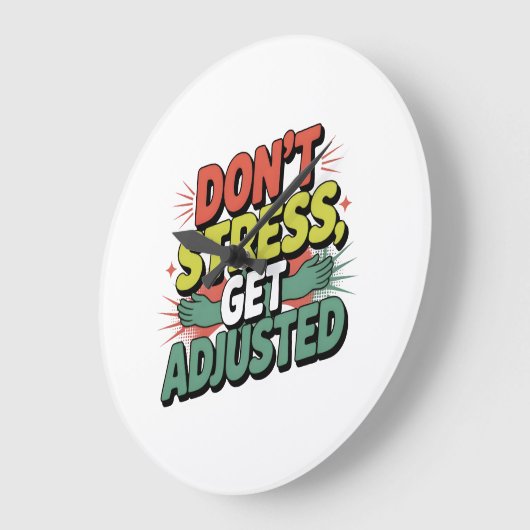 Chiropractic Stress Relief Back Adjustment Gift Große Wanduhr (Winkel)