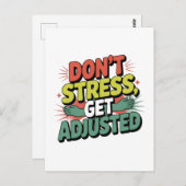 Chiropractic Stress Relief Back Adjustment Gift Postkarte (Vorne/Hinten)