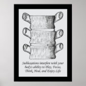 Chiropractic Subluxation Zitat Poster (Vorne)