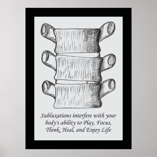 Chiropractic Subluxation Zitat Poster (Vorne)