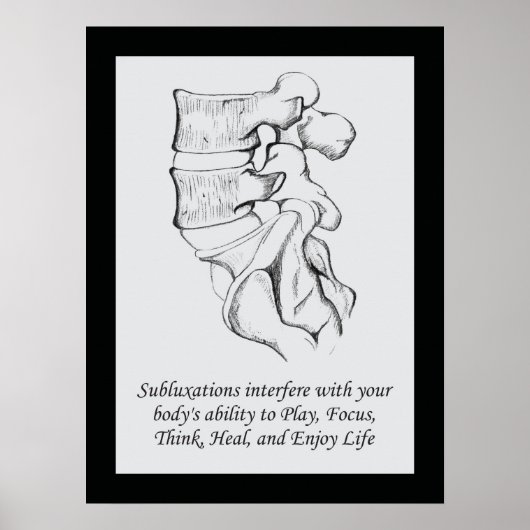 Chiropractic Subluxation Zitat Poster (Vorne)