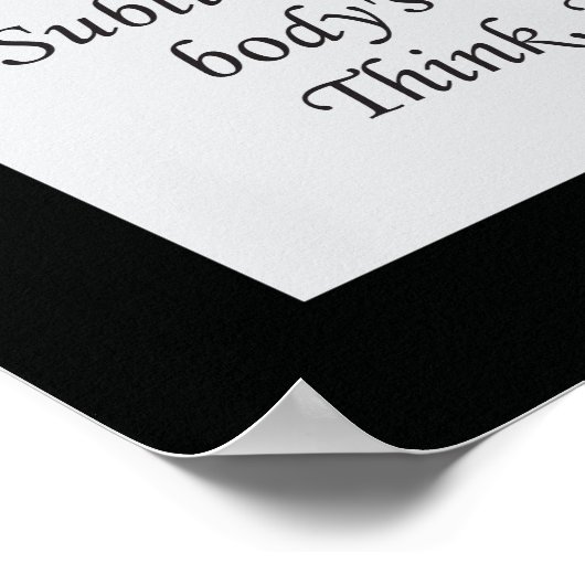 Chiropractic Subluxation Zitat Poster (Ecke)