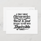 Chiropractic Truly Great Chiropractor Spine Chiro Postkarte (Vorne/Hinten)
