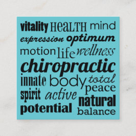 Chiropractic Word Collage Chiropractic Quadratische Visitenkarte