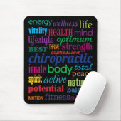 Chiropractic Word Collage Mousepad (Mit Mouse)