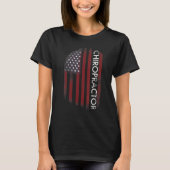 Chiropractor American Flag T-Shirt (Vorderseite)