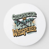 Chiropractor Back Whisperer Gift Idea Große Wanduhr (Vorderseite)
