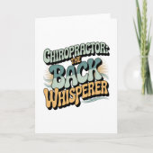 Chiropractor Back Whisperer Gift Idea Karte (Vorderseite)