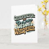 Chiropractor Back Whisperer Gift Idea Karte (Gelbe Blume)