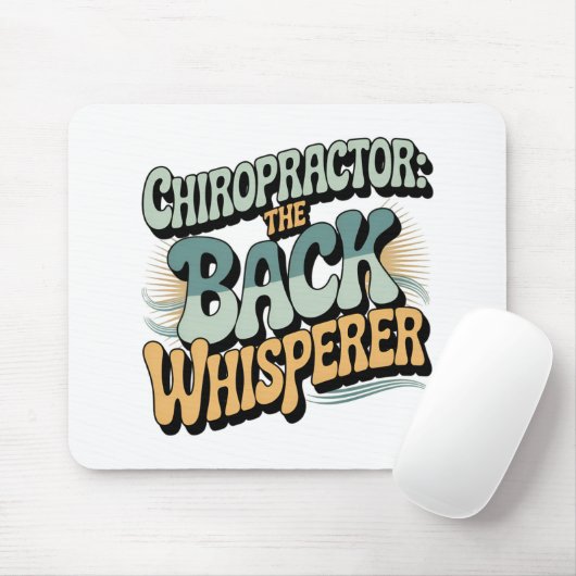 Chiropractor Back Whisperer Gift Idea Mousepad (Mit Mouse)