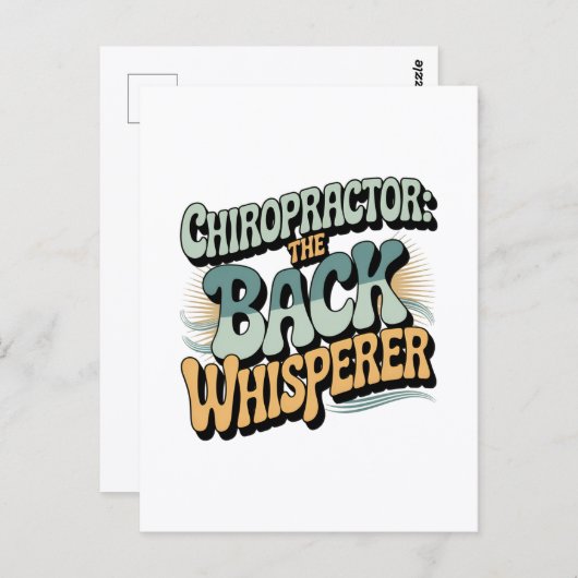 Chiropractor Back Whisperer Gift Idea Postkarte (Vorne/Hinten)