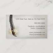 Chiropractor Business Card Visitenkarte (Rückseite)