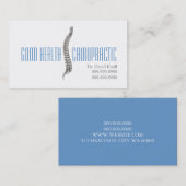 Chiropractor Chiropractic Health Wellness Clinic Visitenkarte (Vorne/Hinten)