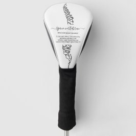 Chiropractor Chiropractic Spine Adjust Therapist Golf Headcover
