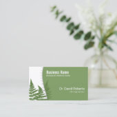 Chiropractor Chiropractic Spine Green Wellness WEL Visitenkarte (Stehend Vorderseite)