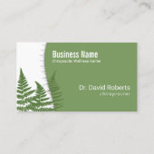 Chiropractor Chiropractic Spine Green Wellness WEL Visitenkarte (Vorderseite)
