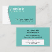 Chiropractor Chiropractic Spine Health Logo Aquama Visitenkarte (Vorne/Hinten)