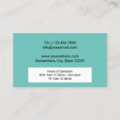 Chiropractor Chiropractic Spine Health Logo Aquama Visitenkarte (Rückseite)