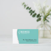 Chiropractor Chiropractic Spine Health Logo Aquama Visitenkarte (Stehend Vorderseite)