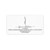 Chiropractor Licensed Massage Therapist Adressaufkleber (Vorne)