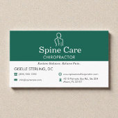 Chiropractor Spine Care Office Icon Visitenkarte