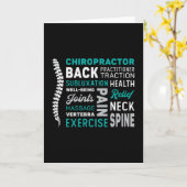Chiropractor Spine Chiro Medicine Chiropractic Karte (Gelbe Blume)