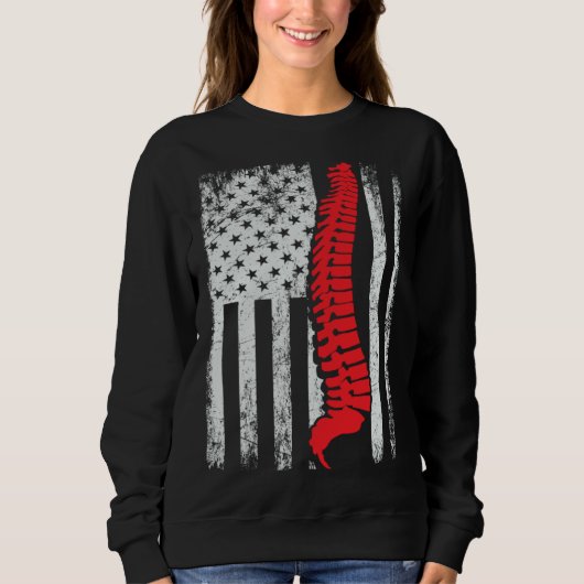 chiropractors USA Flag spines for chiropractic 1 Sweatshirt (Vorderseite)