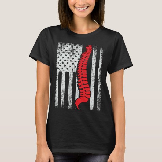 chiropractors USA Flag spines for chiropractic 1 T-Shirt (Vorderseite)