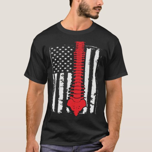 chiropractors USA Flag spines for chiropractic 2 T-Shirt (Vorderseite)