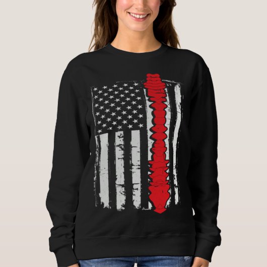 chiropractors USA Flag spines for chiropractic Sweatshirt (Vorderseite)