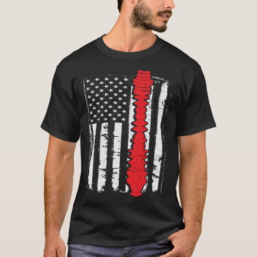 chiropractors USA Flag spines for chiropractic T-Shirt (Vorderseite)