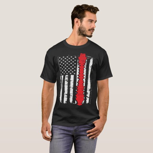 chiropractors USA Flag spines for chiropractic T-Shirt (Vorne ganz)