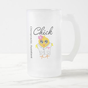 Chiropraktik-Assistenten-Küken Mattglas Bierglas